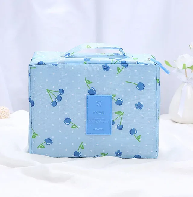 sac de maquillage de voyage multifonctionnel pour filles, organisateur de cosmétiques portable imperméable avec plusieurs compartiments pour femmes
