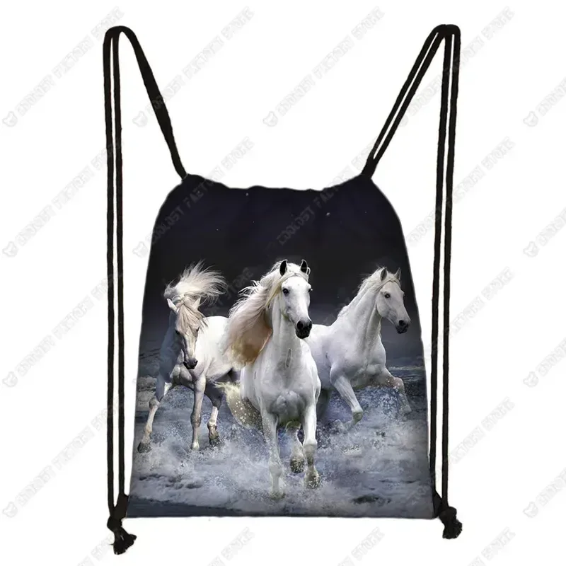sac à dos cool horse colt meadow painting pour hommes et femmes, sac à bandoulière de proximité, sac de voyage à la mode, sacs de plage décontractés, porte-chaussures souple