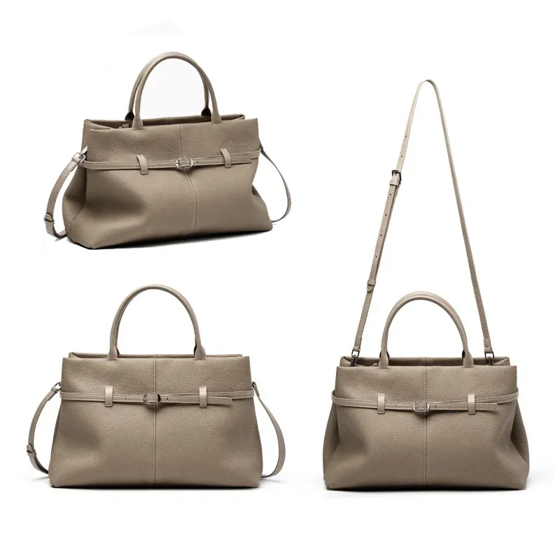 sacs pour femmes 2026 – sac fourre-tout d'épaule en cuir véritable grande capacité, inspiré des créateurs, idéal pour le bureau et les trajets quotidiens – sacs à main de luxe pour femmes