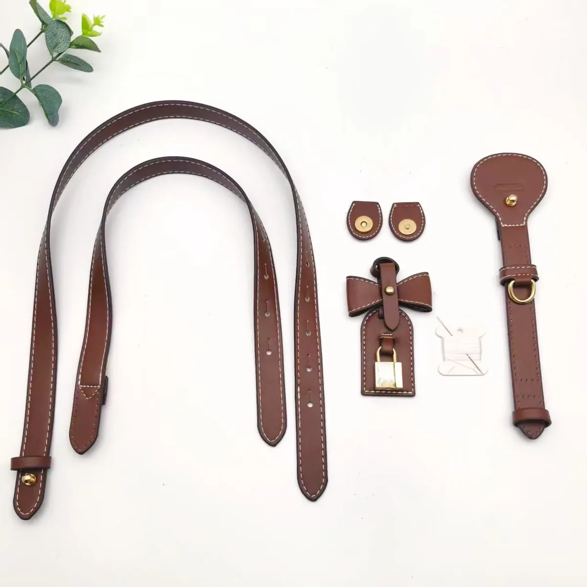 sac seau vintage fait main en paille tressée avec accessoires en cuir pu, bandoulière simple pour sac à bandoulière ou sac croisé