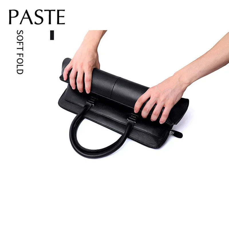 sac messager en cuir de vachette naturel de grande capacité pour hommes, sac à main pour ordinateur portable, étui à bombes pour ordinateur portable, 100% cuir véritable, luxe, 14 en effet