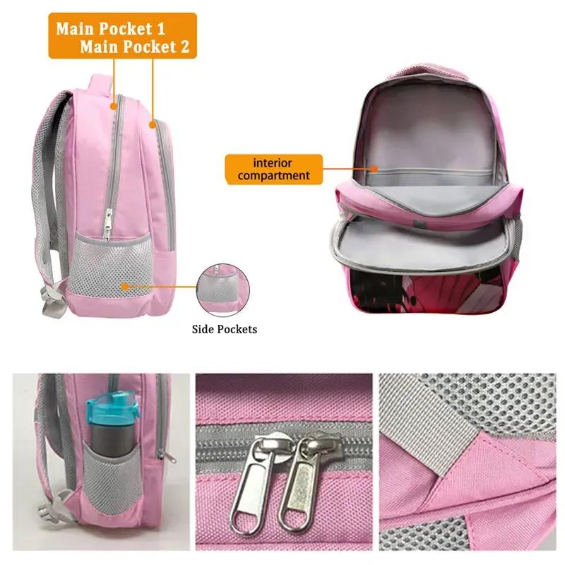 sac à dos imprimé de gymnastique rythmique pour filles, sac d'école de 13 à 16 pouces, sac de rangement de voyage de grande capacité, sac à dos d'athlète de danse