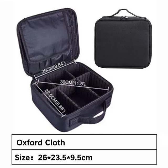 trousse de maquillage professionnelle de marque féminine, organisateur de cosmétiques d'esthéticienne à la mode, boîte de rangement, valise à outils pour ongles, sac de maquillage pour femmes