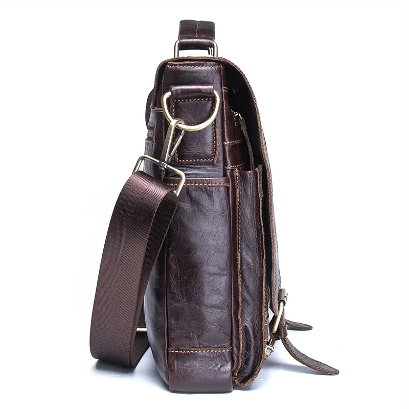 porte documents cuir véritable cuir vache marron poignée souple fermeture éclair poches téléphone portable valise large usage voyage business commerce