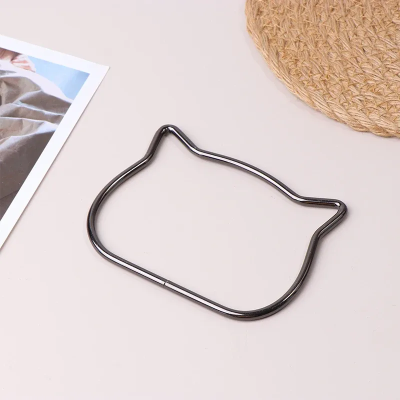 anneau de transport avec tête de chat ronde pour sac à main, poignée de remplacement portable, accessoires de quincaillerie de bricolage, sac à main à la mode, 1pc