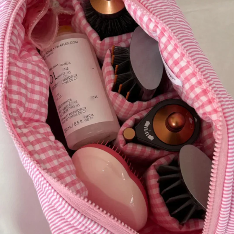 grande trousse de maquillage de grande capacité, sac de rangement pour sèche-cheveux, sac de rangement pour articles de voyage, sac portable pour sèche-cheveux