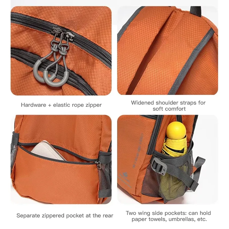 sac à dos fouvor ultra léger grande capacité 2026 pour voyage en extérieur, randonnée, pliable, pratique, sacs à dos scolaires 3037-03