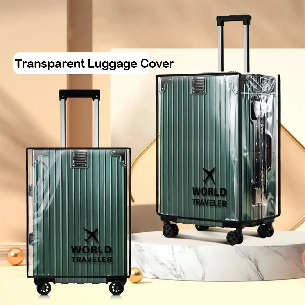 housse de protection transparente en pvc pour bagages, accessoires de voyage, housses de rangement imperméables, housses de valise durables et anti-poussière