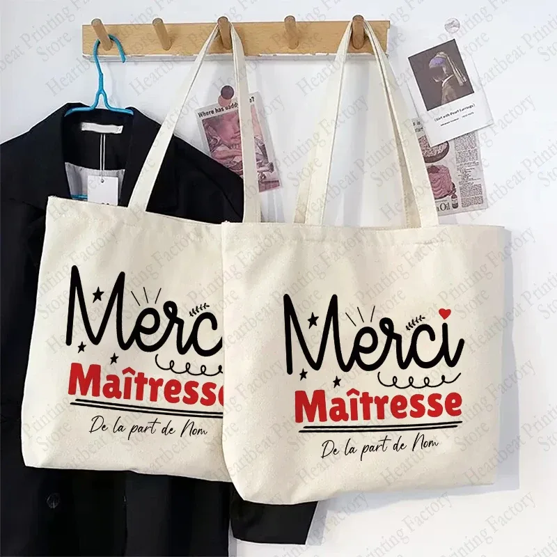 sac fourre-tout d'appréciation floral personnalisé pour enseignants avec nom personnalisé - sac à bandoulière cadeau éducatifs cadeaux de fin de l'année scolaire