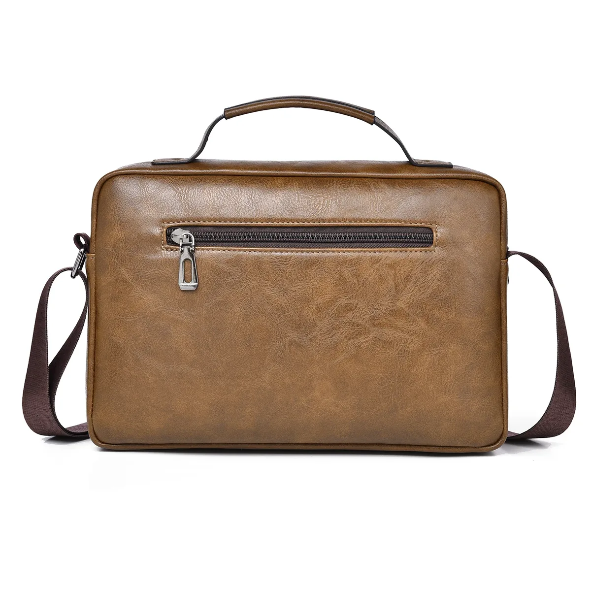 nouveau sac bandoulière pour homme en pu, imperméable, pour ordinateur portable, idéal pour les trajets professionnels, léger
