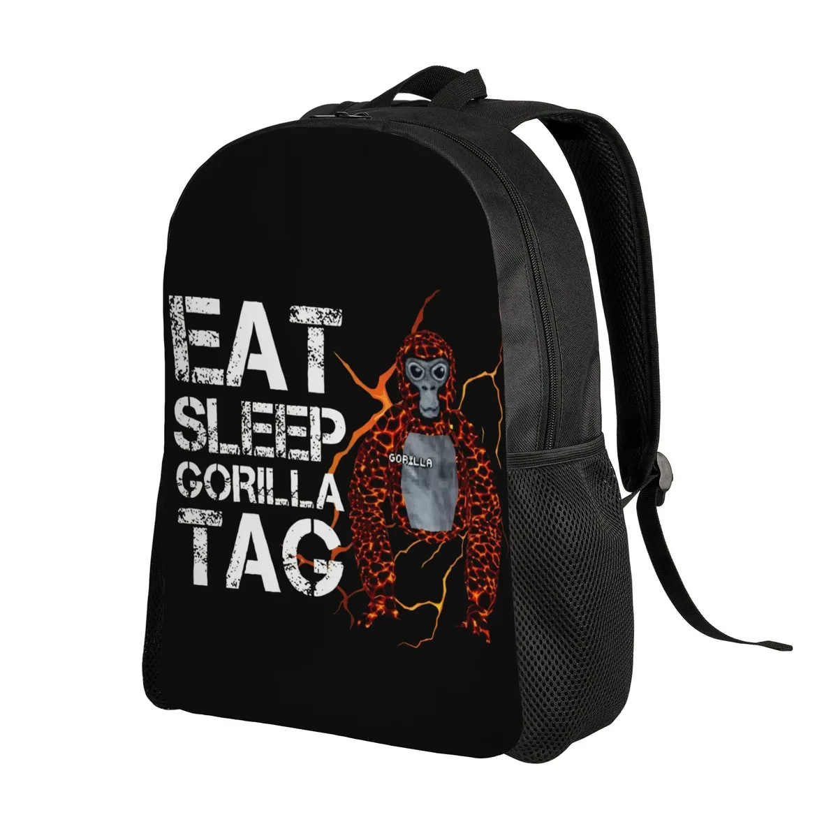 sac à dos eat sleep gorilla tag pour hommes et femmes, sac à dos décontracté pour le lycée, le travail, le quotidien, sac à bandoulière pour le collège, sac à bandoulière pour l'extérieur