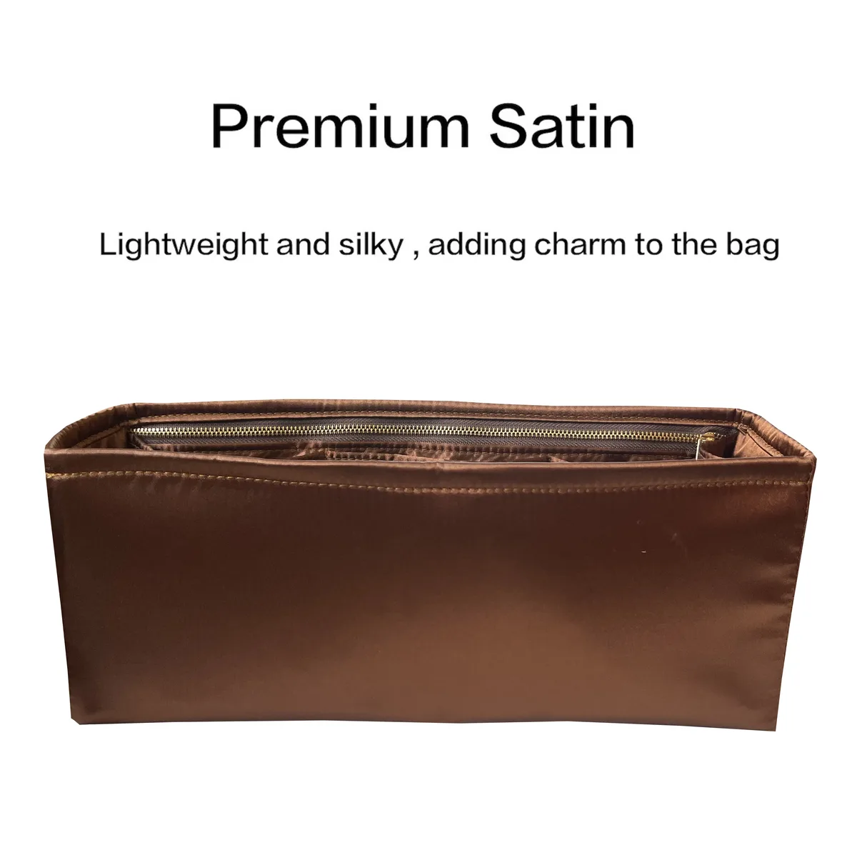 organisateur insérer acétate soie sac organisateur doublure protection maquillage pour 25 sac hobo stockage sac intérieur léger shaper