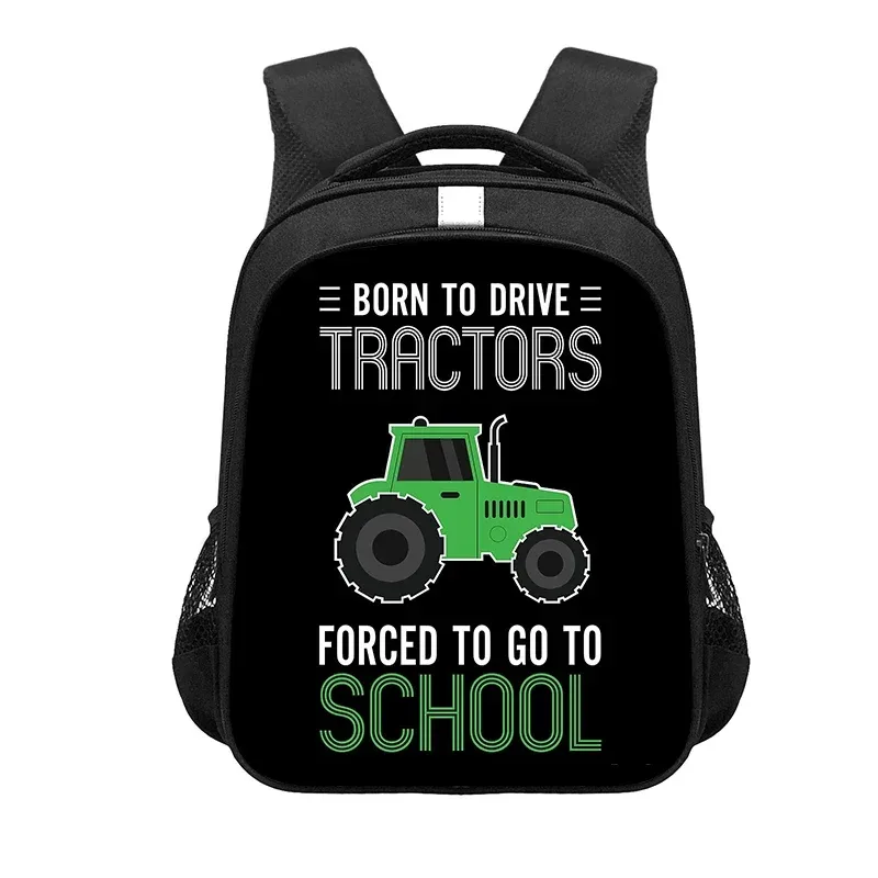 sac à dos de jeu avec tracteur de ferme imprimé, sac d'école de dessin animé pour garçon et fille, sac à dos pour ordinateur portable