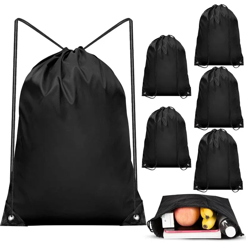 lot de 2/6/10 sacs de sport pliables et étanches avec cordon de serrage, sacs à dos de fitness, sacs de randonnée, de camping, de natation et de sport