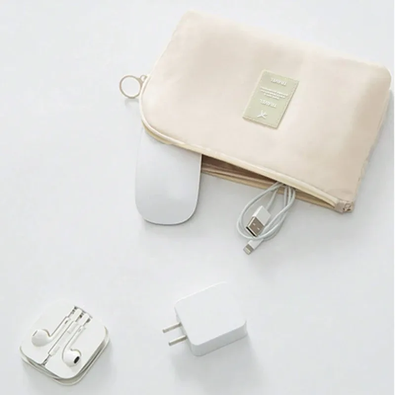 sac de rangement de voyage portable, kit de maquillage étanche, sac mobile, appareils numériques multifonctions, gadget, organisateur de câbles de données