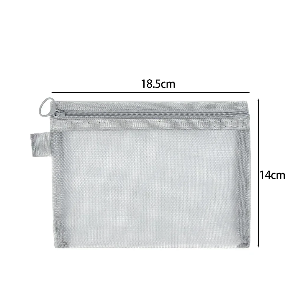 sacs à cosmétiques transparents en maille, petite et grande trousse de maquillage noire, trousse de toilette de voyage portable, trousse d'évaluation, stockage de rouge à lèvres, poudres, 1 pièce, 12 pièces