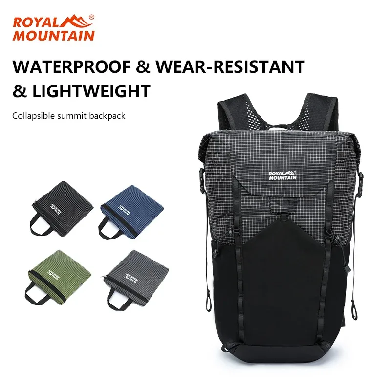 sac à dos pliable léger royal mountain, 20l, idéal pour la randonnée, sac à dos de jour, tissu uhmwpe