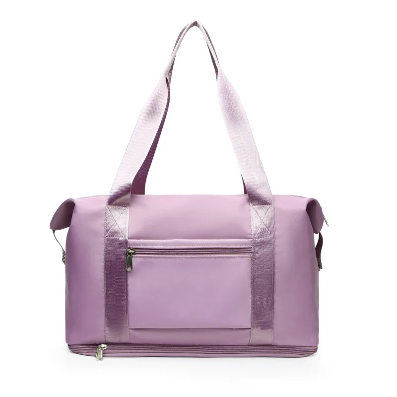 sac de voyage pliable à double compartiment et grande capacité, tendance ; sac de rangement pour bagages, sac à main multifonctionnel ; sac de maternité léger, portable et extensible ; sac de sport unisexe de couleur u