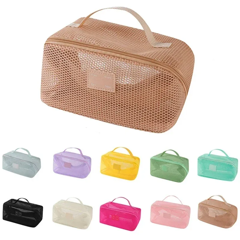 Organisateur de maquillage, trousse de toilette pour femme, pochette de rangement pour maquillage, pochette de rangement pour cosmétiques, sac de rangement pour voyage avec fermeture éclair
