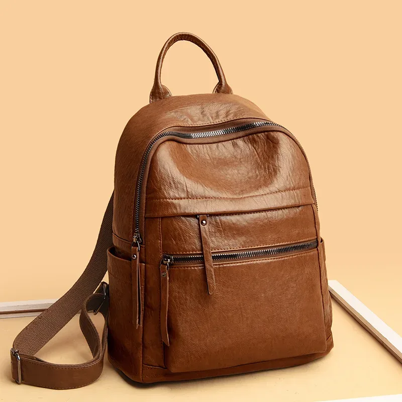 nouveauté sac à dos en cuir pu sac à dos sac à main pour femmes multi-fonctionnel élégant sac à dos pour dames sacs à dos de voyage décontractés