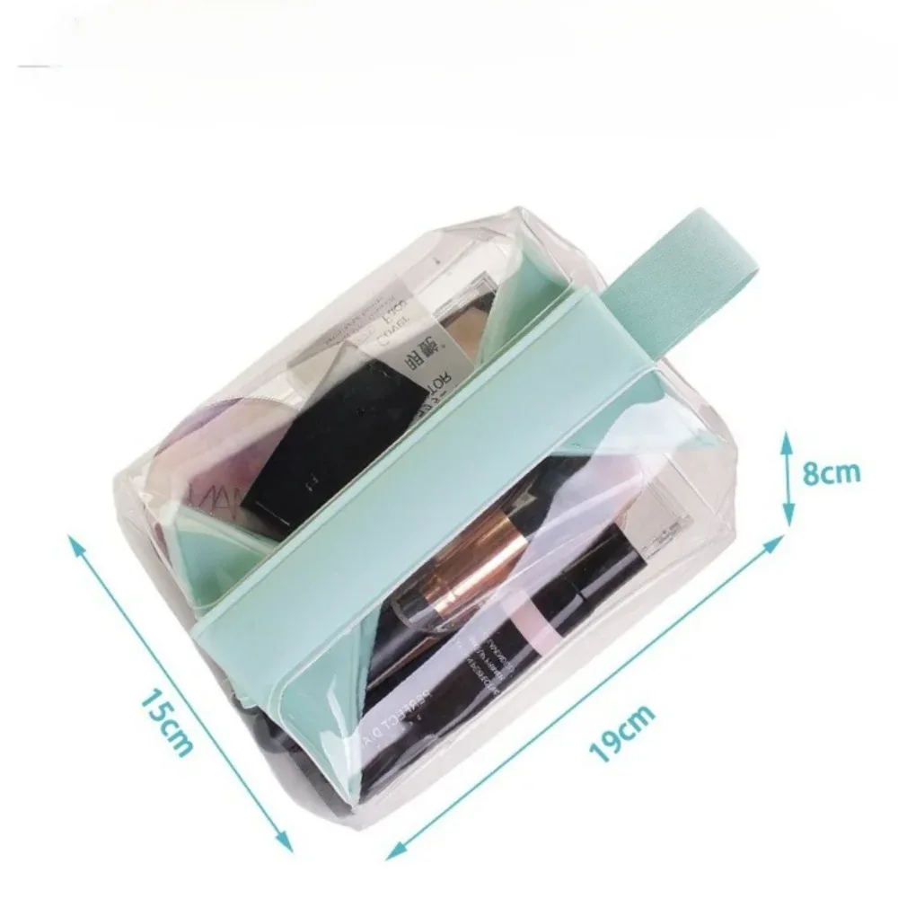 trousses de toilette transparentes avec fermeture magnétique, trousse de maquillage anti-fuite, pochette cosmétique en pvc de grande capacité pour femmes et hommes, voyage
