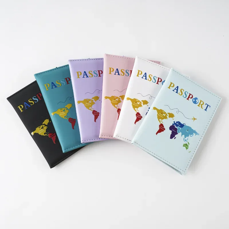 nom personnalisable nouvelle impression couleur uv carte universelle couverture de passeport porte-passeport passeport hommes et femmes cadeau universel
