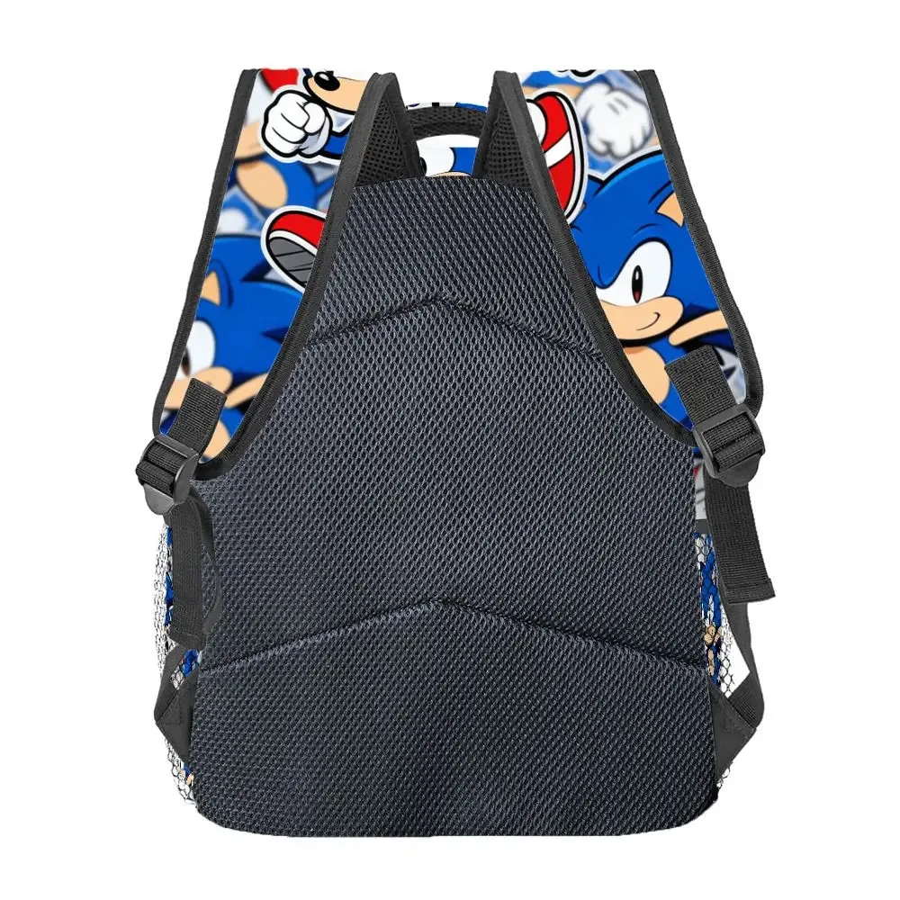 sac à dos imprimé sonic the hedgehog, mignon et résistant, avec poche en filet, pour l'école, les pique-niques et les voyages