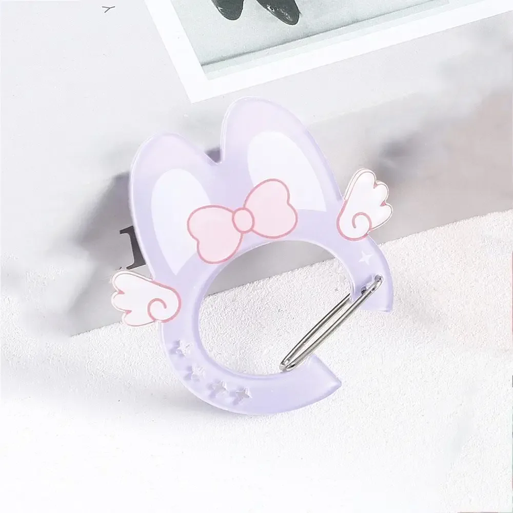 mousqueton en acrylique kawaii pour sac à dos, pendentif, décorations pour manuel, porte-clés, boucle d'escalade, breloques de sac en acrylique, accessoires de décoration pour sac ita