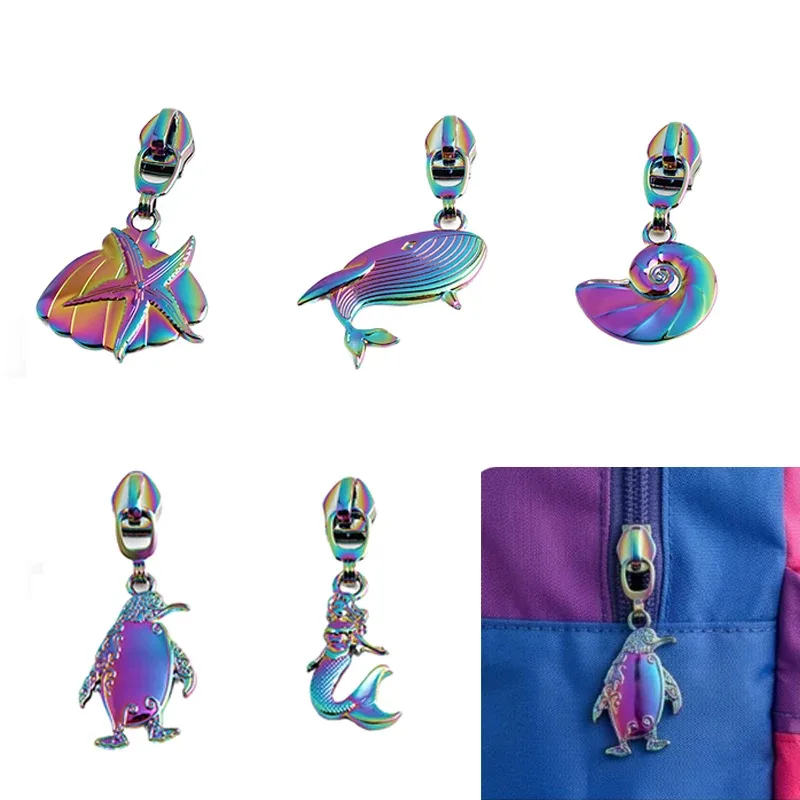 têtes de fermeture éclair arc-en-ciel, 5/10/20 pièces # 5 curseurs de fermeture éclair en nylon adaptés aux sacs à dos, aux sacs tissés, aux pièces de réparation et à la fabrication de portefeuilles en diy