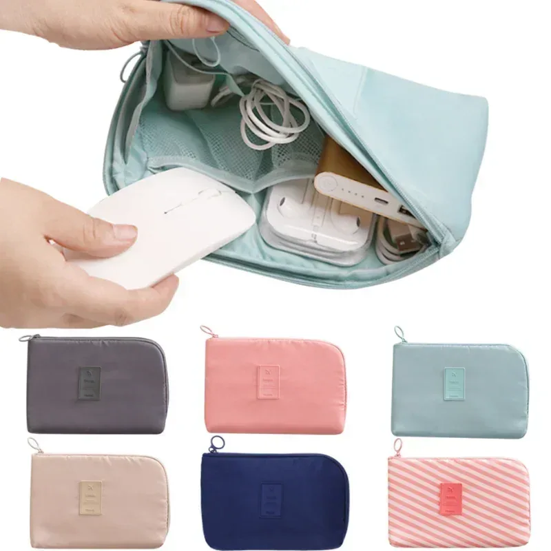 sac de rangement de câble de données pour écouteurs portable pour femme, trousse de maquillage, sac à main multifonction, sac de voyage pour casque