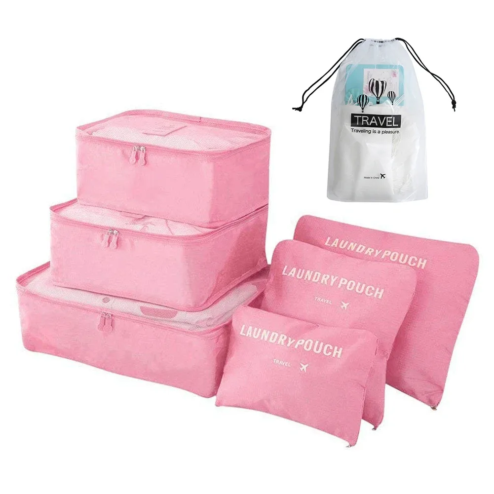 organisateur voyage beige clair motifs palmiers vagues grande capacité sac rangement nylon résistant eau polyvalent femmes