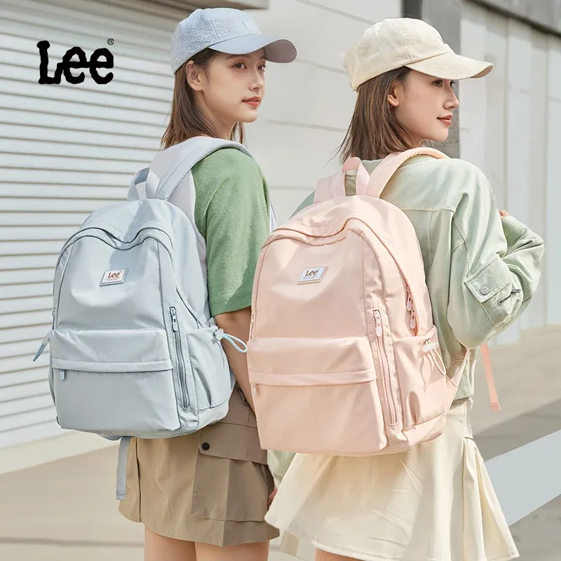 lee mignon doux fille style sac à dos pour ordinateur portable dames imperméable femmes sac à dos rose sac d'école mode nylon grand bookbag sac à dos