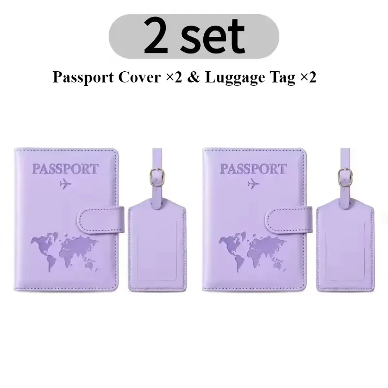 porte-passeport anti-rfid en cuir pu résistant à l'eau avec fentes pour cartes sim pour femmes, idéal pour les vacances en famille ou comme cadeau de mariage