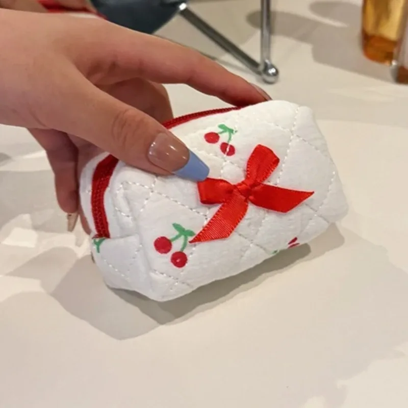 kawaii voyage petit cosmétique rouge à lèvres écouteur sac de rangement sac à main femmes portable mini maquillage sacs à main portefeuille pochette sacs organisateur