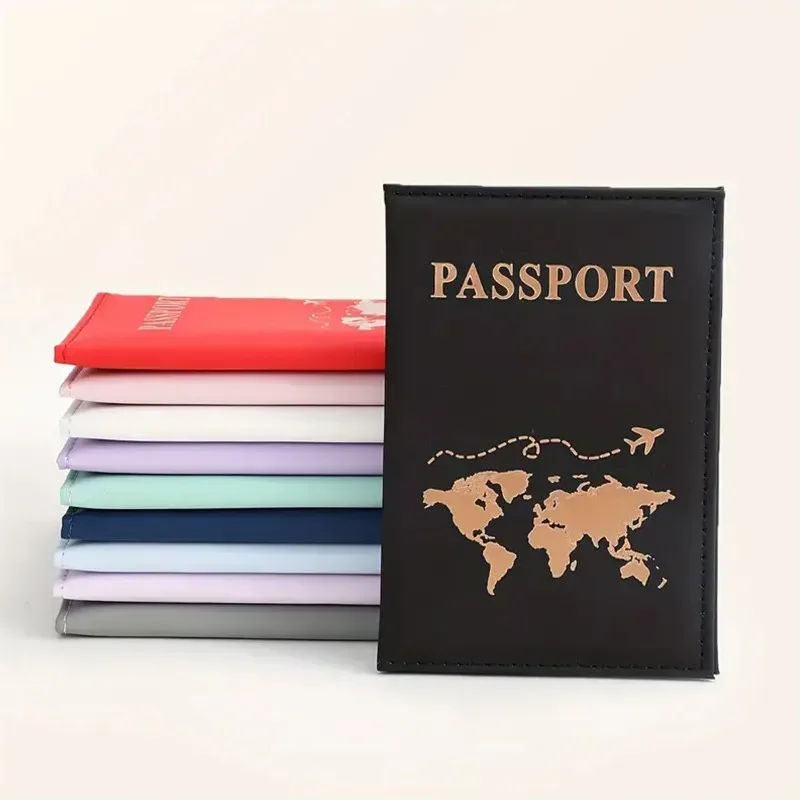 1 pièces sac de couverture de passeport pour femmes hommes Pu Leathaer mode voyage porte-passeport étui ID nom cartes de visite pochette de protection