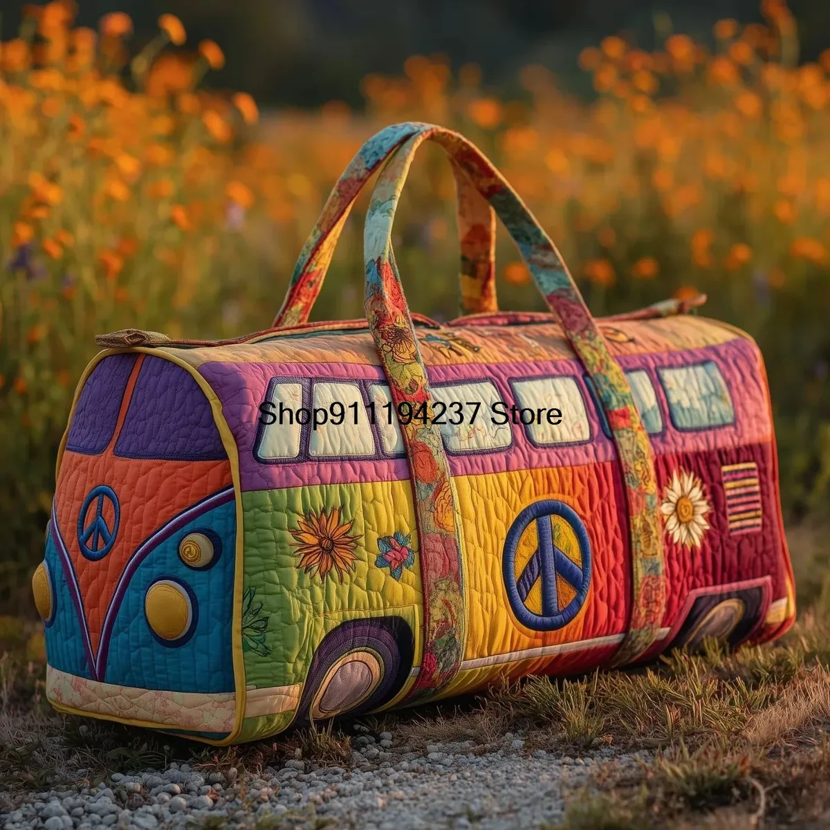 nouveau modèle de sac de voyage matelassé 3d hippie vibe