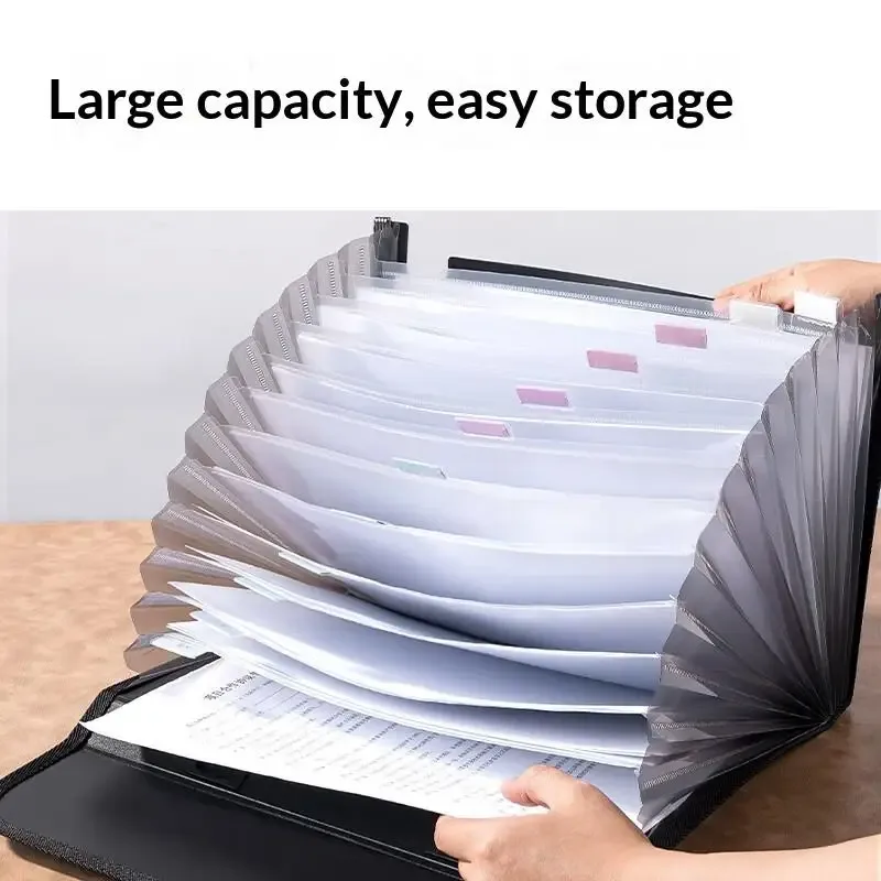 organisateur de documents longs à motif diamant, sac accordéon portable extensible, classeur de bureau professionnel multicouche, pack combiné