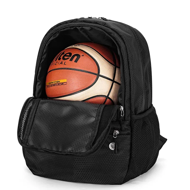 grand sac à dos de basket-ball, sac de sport avec porte-balle séparé, compartiment à chaussures adapté au football, volley-ball, la natation, la salle de sport, les voyages
