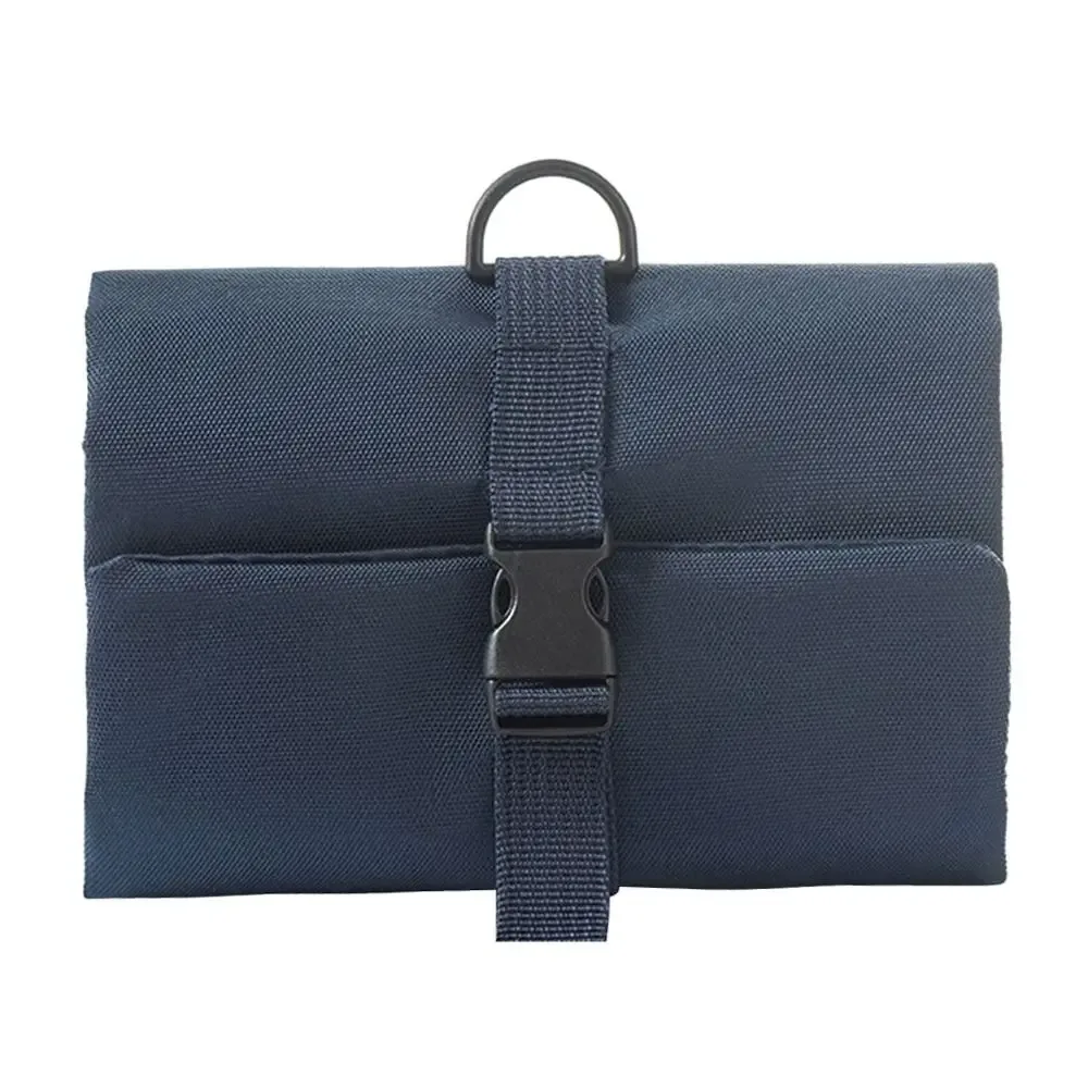sac de toilette pliable avec crochet, multifonctionnel 3-en-1, sac de voyage grande capacité, sac de rangement cosmétique détachable