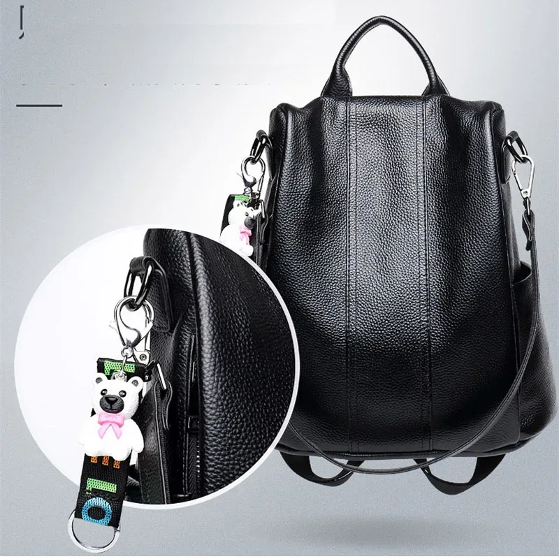 xmessun nouveau sac à dos en cuir souple pour femmes, sac de voyage de grande capacité à double épaule de haute qualité pour femmes