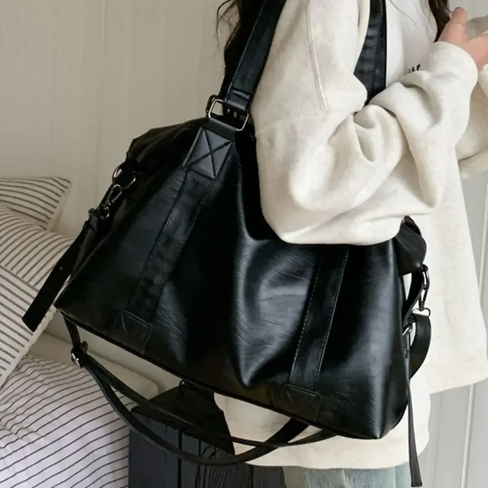 sac de voyage étanche à fermeture éclair, grande capacité, sac de sport en nylon, sac à bandoulière simple et décontracté pour garçons