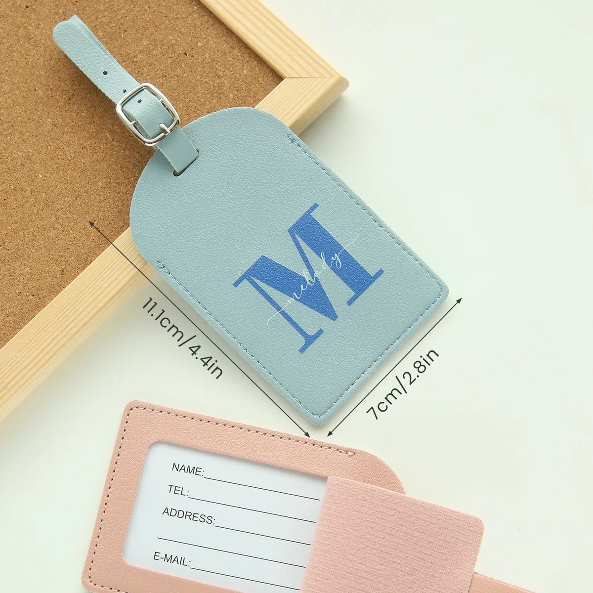 étiquette de bagage personnalisée avec nom pour valises, étiquettes de bagage colorées personnalisées avec carte nominative confidentielle, accessoires de voyage