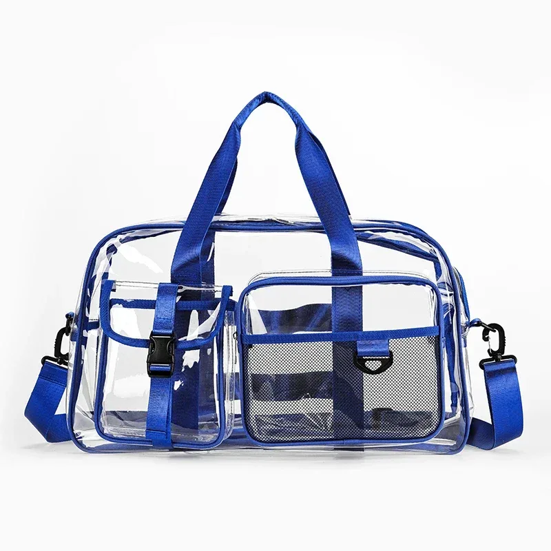 nouveau polyvalent couleur unie fermeture éclair pvc doux transparent sacs de voyage 2026 offre spéciale simple grande capacité sac à bandoulière décontracté