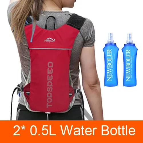sac à dos d'hydratation pour course à pied 5l, sac de course ultra léger pour marathon, sac à dos de vélo, option gourde souple 500ml