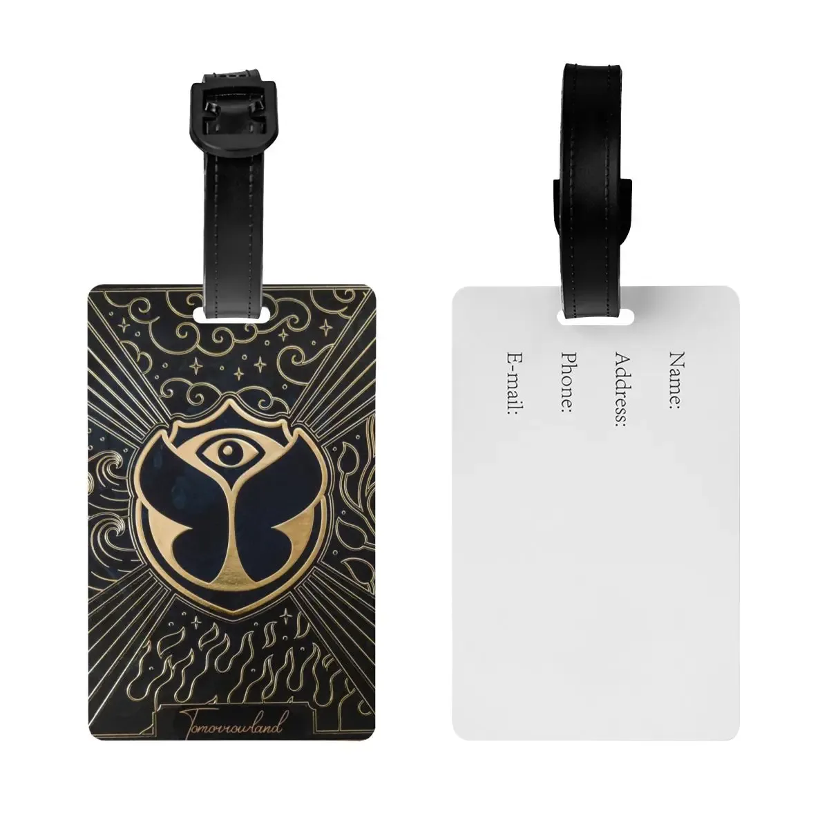 tomorrowland-étiquette de bagage personnalisée, protection de la vie privée, danse électronique belge, festival de musique, étiquettes de bagage, sac attro, valise