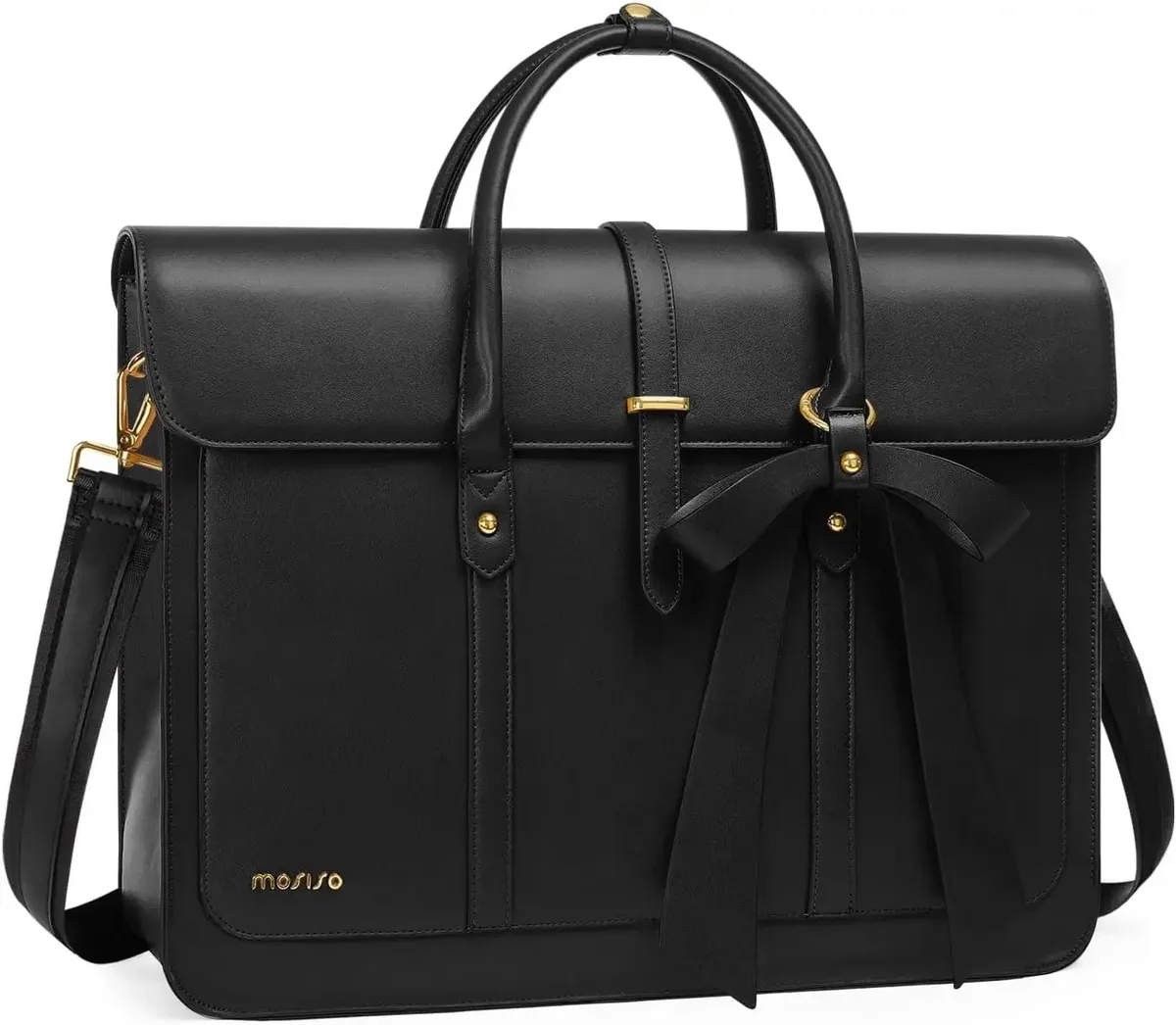 mosiso sac fourre-tout pour femme pour macbook 13 14 15 16 17.3 pouces ordinateur portable en cuir pu sac à bandoulière sac à dos sac à main double usage