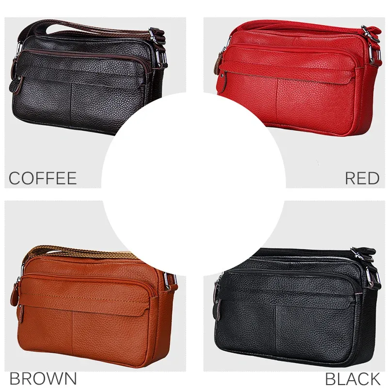 sacs à main en cuir de vache group pour femme, sacoche à fermeture éclair, poche souple pour téléphone, bandoulière de haute qualité