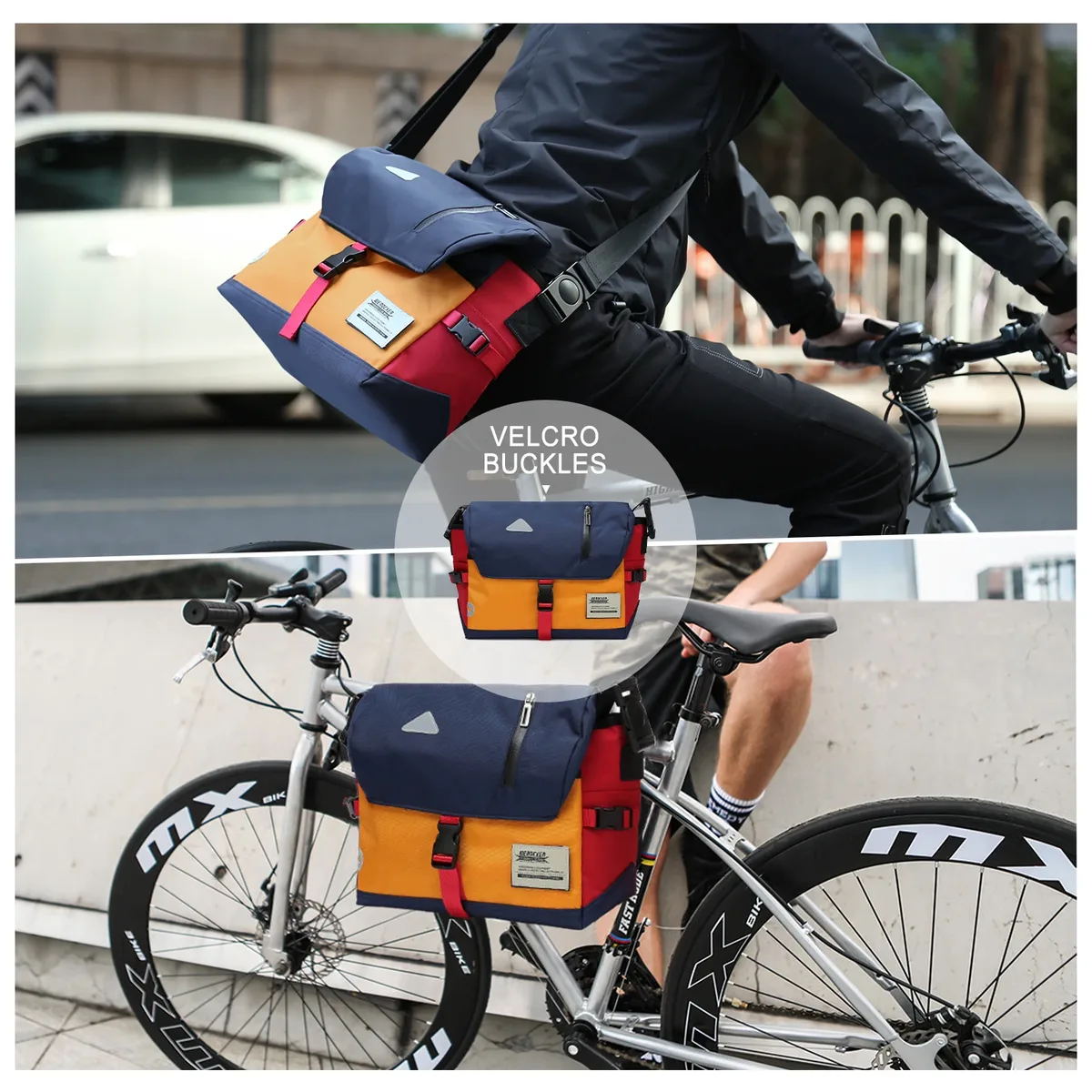 sac messager classique en toile, sac à bandoulière initié par le degré d'eau, sac pour ordinateur portable de 13 pouces pour les voyages, le travail, l'université, le cyclisme