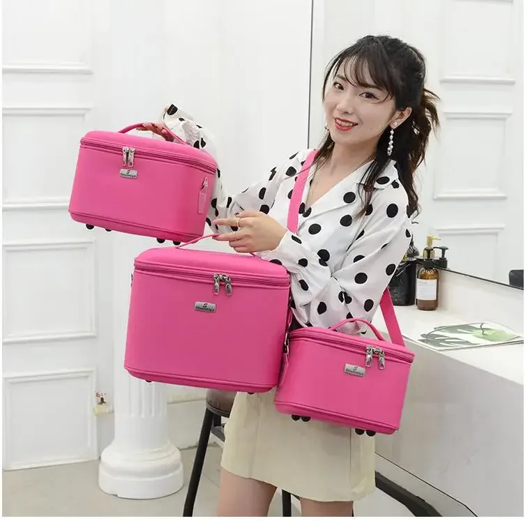 trousse de maquillage pour femmes, trousse de toilette cosmétique, valise de rangement pour maquillage