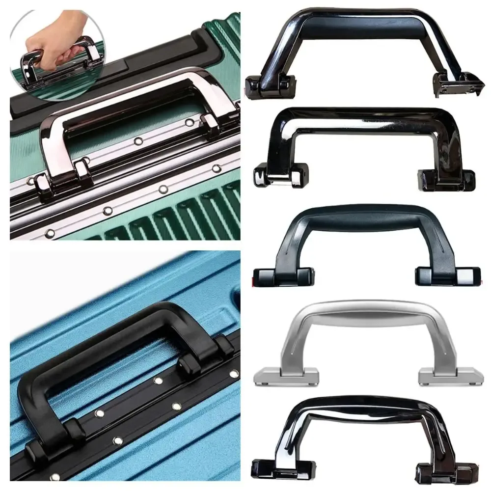 Poignée de boîte à bagages en plastique noir et argent, Durable, remplacement de valise, poignée de réparation, fournitures de voyage, poignée de transport de bagages